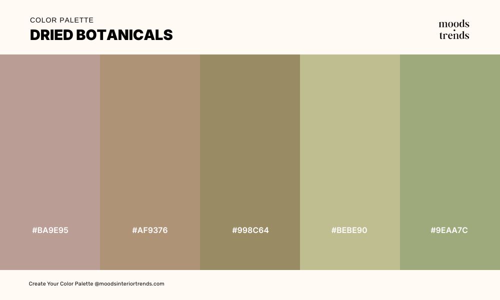 Color Palette Dried Botanicals