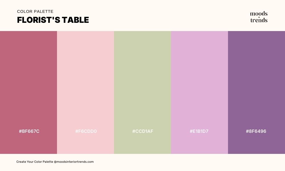 Color Palette Florists Table