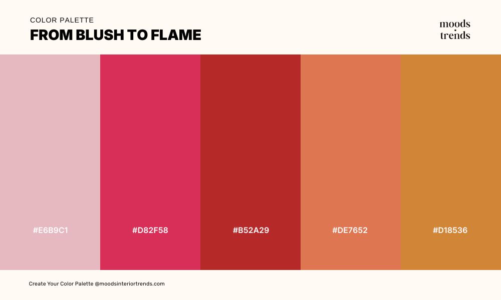 Color Palette From Blush to Flame