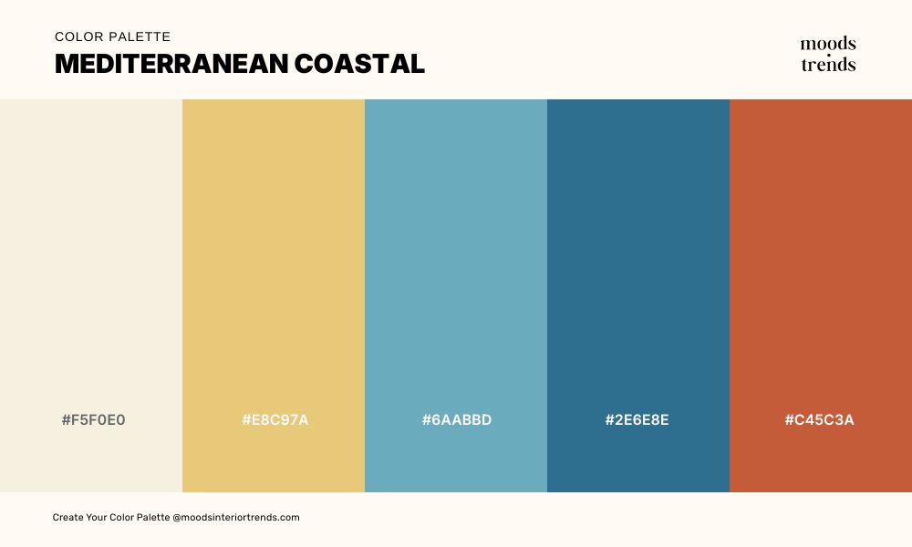 Color Palette Mediterranean Coastal