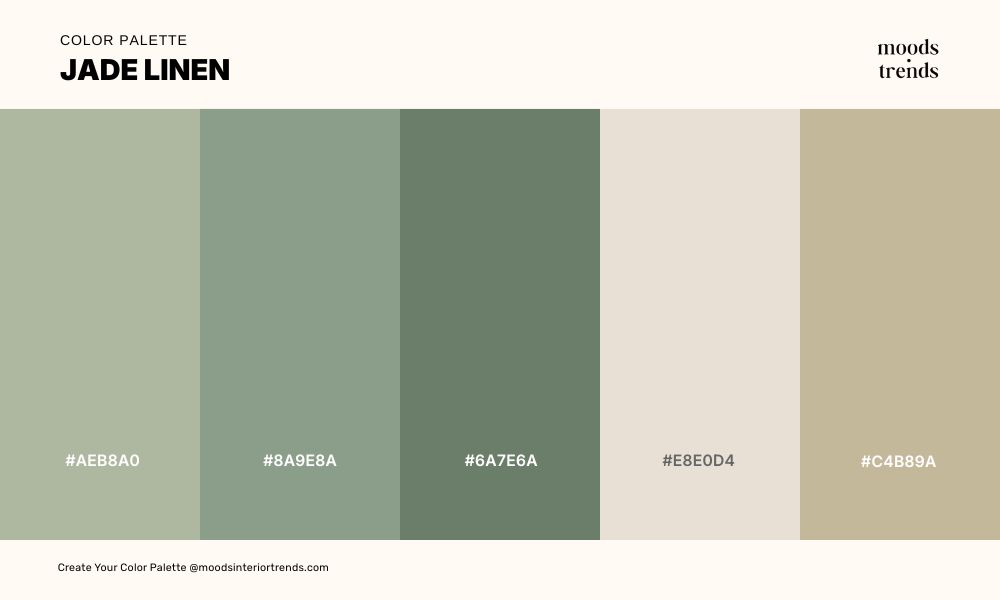 Trending Color Palette Jade Linen 2026